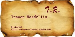 Treuer Rozália névjegykártya